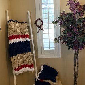 Chunky knit lap blanket Florida Panthers fans